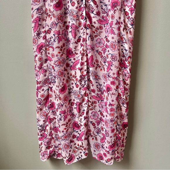 Torrid Kimono Women's 1 1X Pink Floral Midi Swim Cover Up Feminine Whimsical - Picture 7 of 12